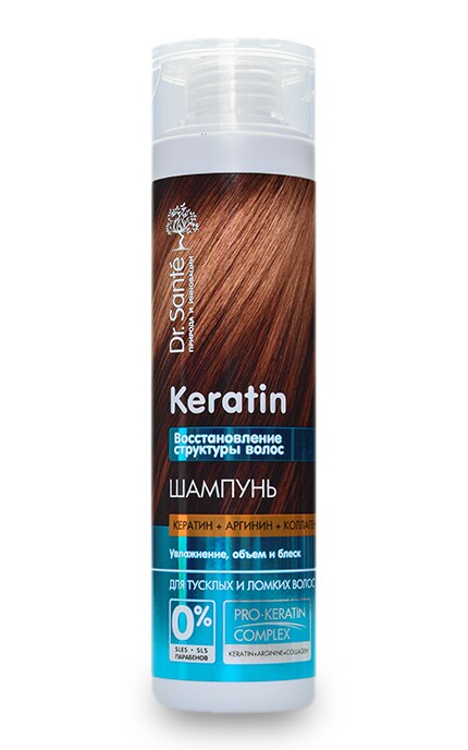 DR SANTE KERATIN-Шампунь Dr.Sante Keratin Відновлення структури волосся Для тьмяного та ламкого волосся-4823015935497