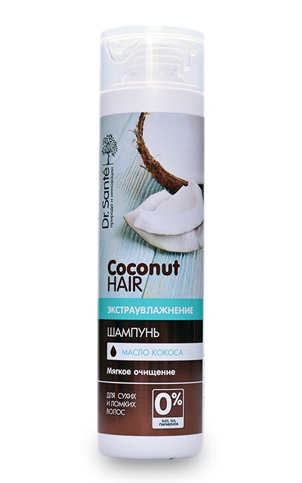 Шампунь Dr.Sante Coconut Hair Екстраувлажнение с кокосовым маслом Для сухих и ломких волос