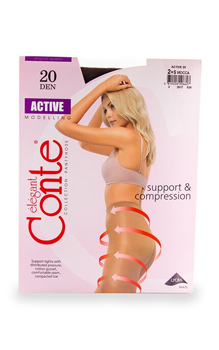 CONTE-Колготки женские Conte Active 20 den Mocca-4810226006627