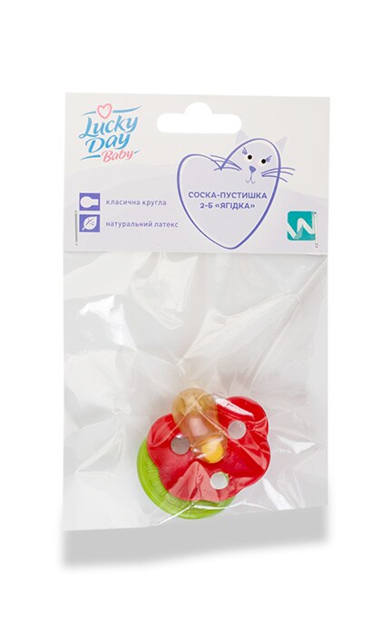 LUCKY DAY BABY-Соска-пустышка Lucky Day Baby Ягодка-4823060809392