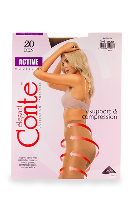 CONTE-Колготки жіночі Conte Active 20 den Bronze-4810226006443