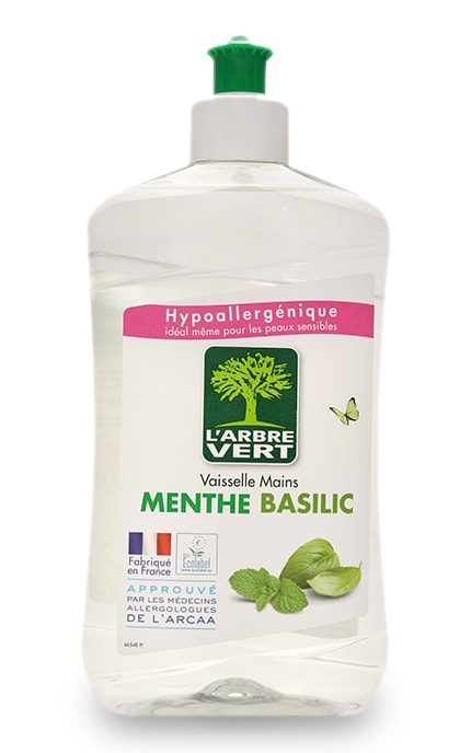 LARBRE VERT-Жидкость для мытья посуды L'arbre Vert Мятный базилик-3450601023897