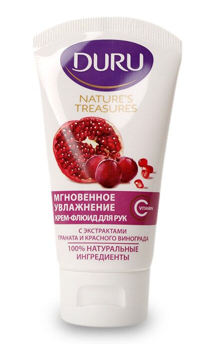 DURU-Крем для рук Duru Nature`s Treasures Увлажняющий с экстрактом граната и красного винограда-8690506485504