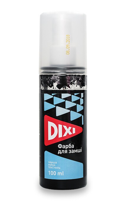 DIXI-Краска спрей для обуви Dixi Черная Для замши, нубука, текстиля-4820217360034