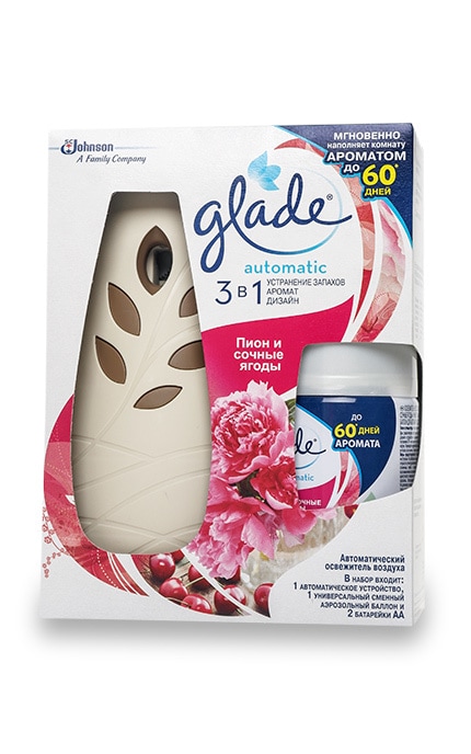 GLADE-Освіжувач повітря Glade Automatic Півонія та соковиті ягоди 3 в 1 269мл-5000204955903