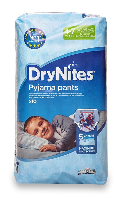 HUGGIES DRYNITES-Трусики-підгузки нічні DryNites Pyjama Pants Гігієнічні для хлопчиків від 4 до 7 років-5029053527574