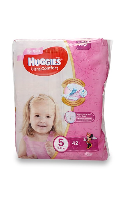 HUGGIES-Підгузки для дівчаток Huggies Ultra Comfort, розмір 5 (12-22 кг) -5029053565392