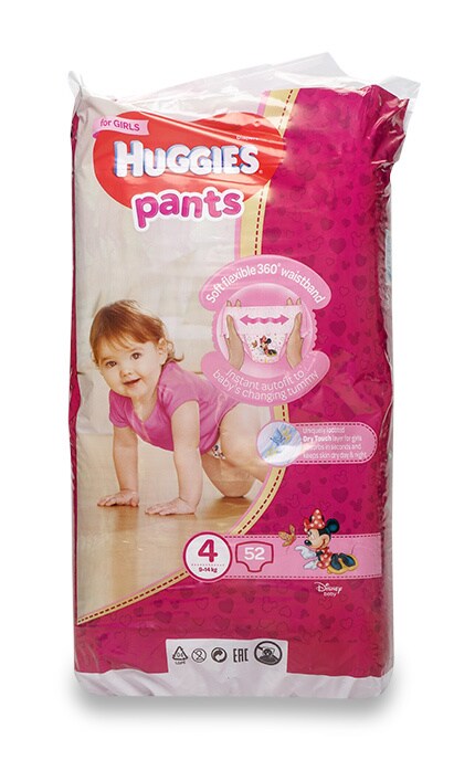 HUGGIES PANTS-Підгузки-трусики для дівчаток Huggies Рants, розмір 4 (9-14 кг)-5029053564012