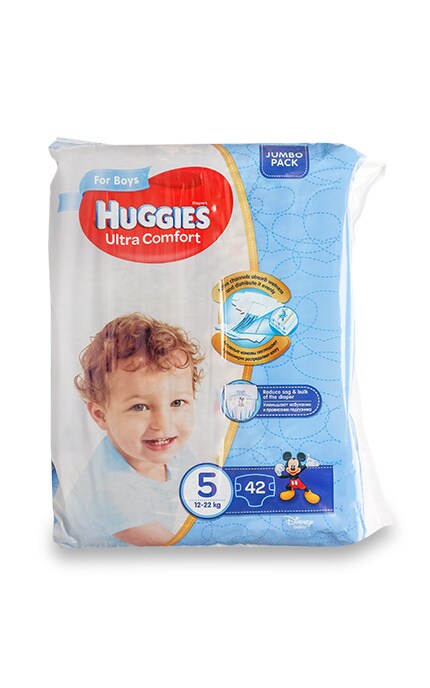 HUGGIES-Подгузники для мальчиков Huggies Ultra Comfort, размер 5 (12-22 кг)-5029053565408