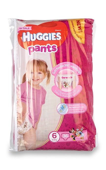 HUGGIES PANTS-Подгузники-трусики для девочек Huggies Pants, размер 6 (15-25 кг)-5029053564050
