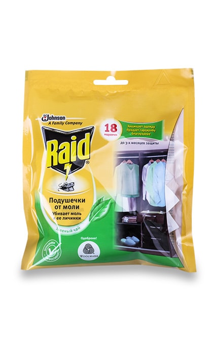 RAID-Подушечки от моли Raid Зеленый чай-5000204729917