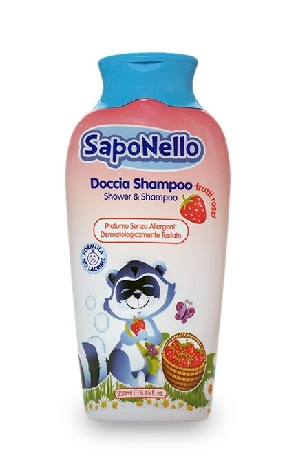 Шампунь-гель для душа детский SapoNello Doccia Shampoo С запахом клубники 250 мл