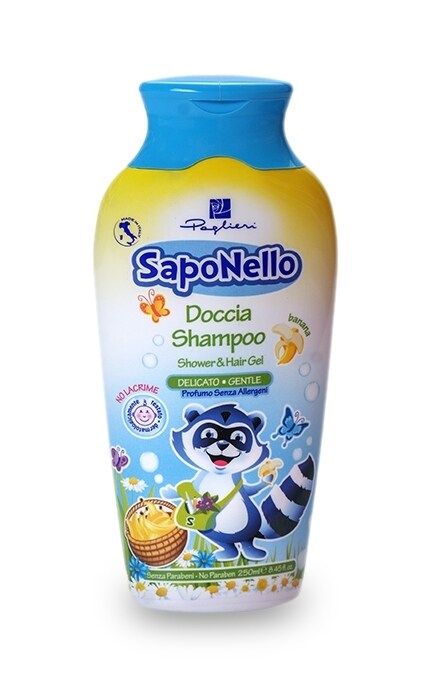 Шампунь-гель для душа SapoNello Doccia Shampoo С запахом банана Детский 250 мл
