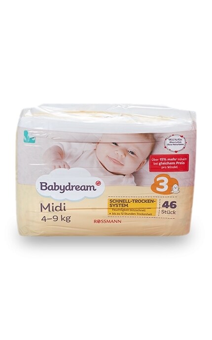 BABYDREAM-Подгузники детские Babydream Midi, 4-9кг-4305615623030