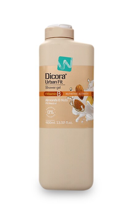 DICORA URBAN FIT-Гель для душа Dicora Almonds&Nuts с витамином В Nuvaria Миндаль и молоко-8410262902097