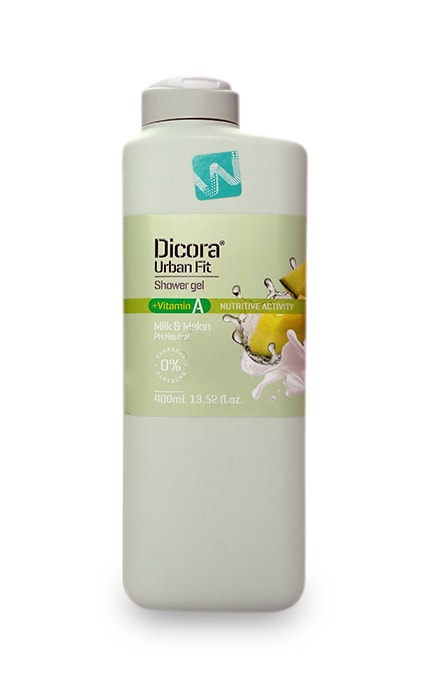 Гель для душа Dicora Milk&Melon с витамином А Nuvaria Диня и молоко 400 мл