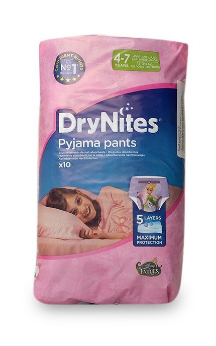 HUGGIES DRYNITES-Трусики-подгузники ночные DryNites Гигиенические Для девочек 4-7 лет-5029053527581