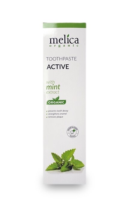 MELICA ORGANIC-Зубная паста Melica Organic активная с экстрактом мяты-4770416002238