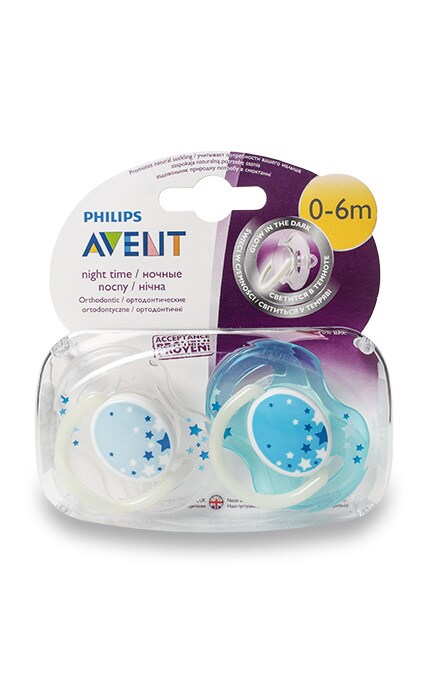 AVENT-Пустышка Philips Avent Ночная 0-6 месяцев-8710103901730