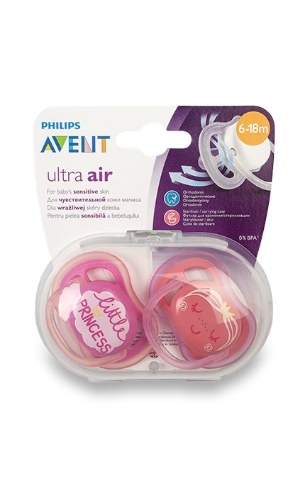 Пустышка Philips Avent Ultra Air Для девочек 6-18 месяцев