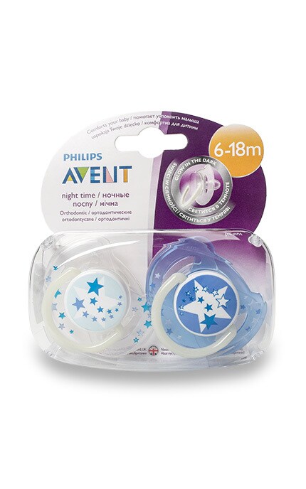 AVENT-Пустушка Philips Avent Нічна 6-18 місяців-8710103901808