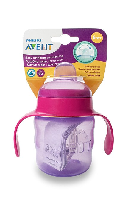 AVENT-Чашка мягкий носик Philips Avent Розовая-8710103854364
