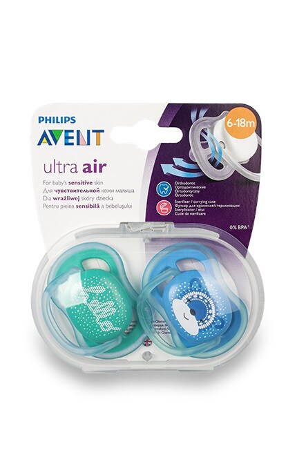AVENT-Пустышка Philips Avent Ultra Air Для мальчиков 6-18 месяцев-8710103845959