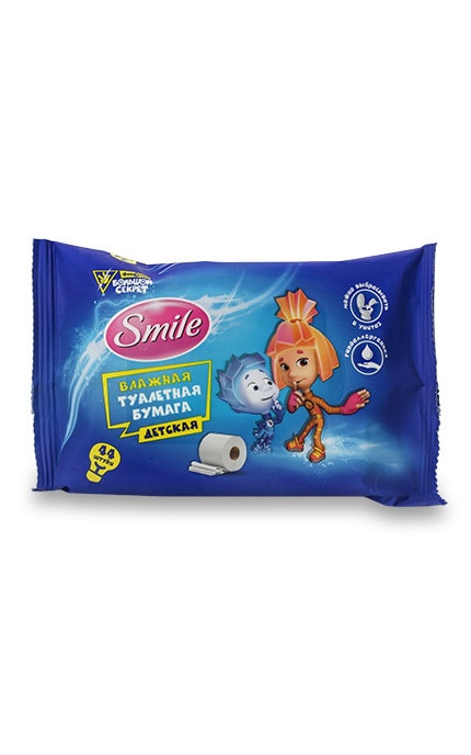 SMILE-Влажная туалетная бумага Smile Фиксики детская-4823071633405