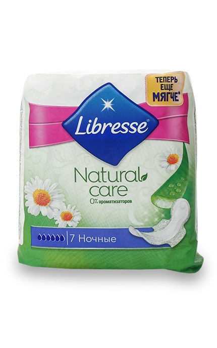 LIBRESSE-Прокладки Libresse Natural Care ночные гигиенические-7322540611236