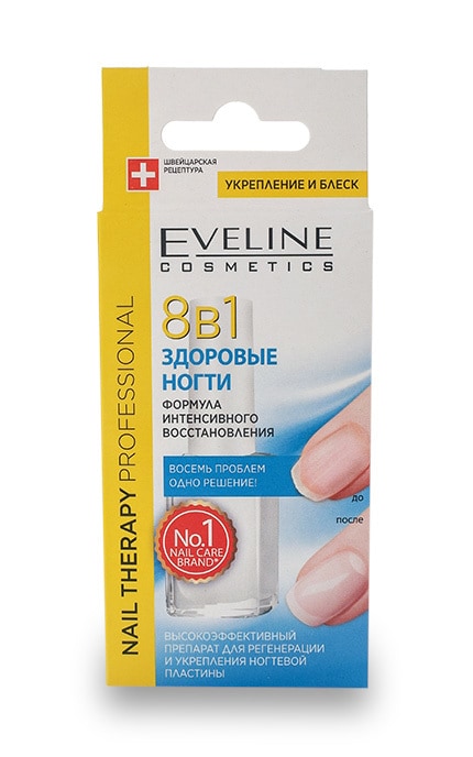 EVELINE-Засіб для нігтів Eveline 8в1 Здорові нігті Відновлення -5907609333513