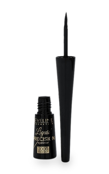 EVELINE-Водостійка підводка для очей Eveline Cosmetics Liquid Precision Black Matt-5901761910797