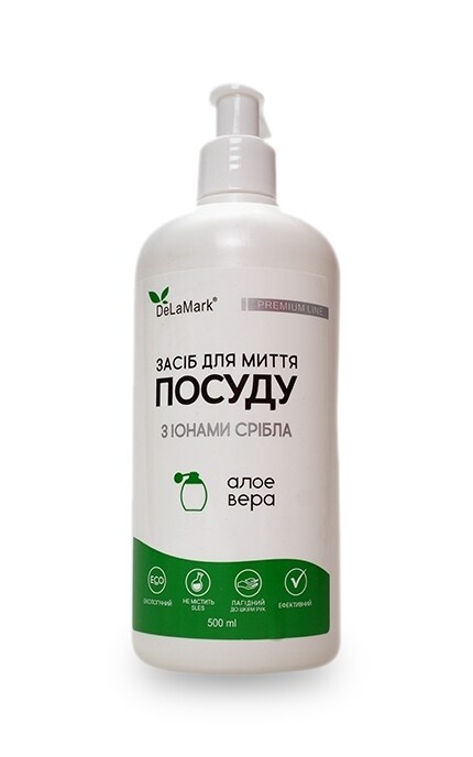 DELAMARK-Засіб для миття посуду DeLaMark Алое вера з іонами срібла-4820152331007
