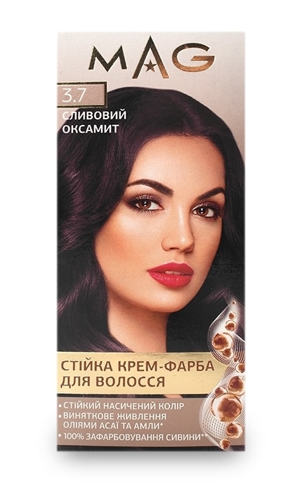M.A.G.-Крем-краска для волос устойчивая M.A.G. оттенок 3.7 сливовый бархат 120 мл-4823001606127