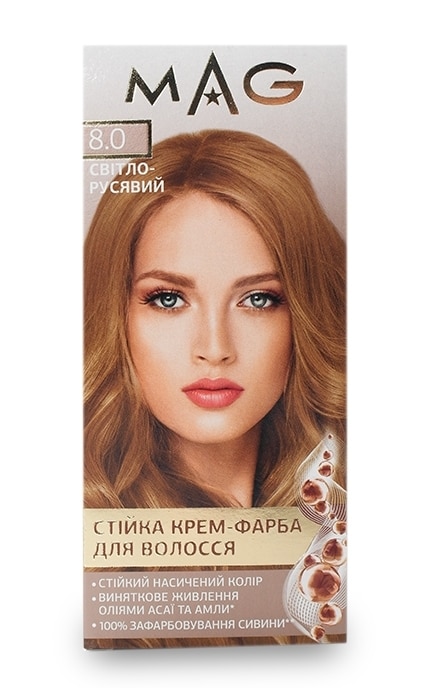 M.A.G.-Крем-фарба для волосся стійка M.A.G. відтінок 8.0 світло-русявий 120 мл-4823001606226