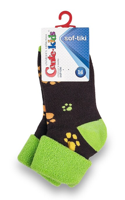 CONTE KIDS-Шкарпетки дитячі Conte kids Sof-tiki розмір 14 колір Шоколадний з малюнком-4810226159064