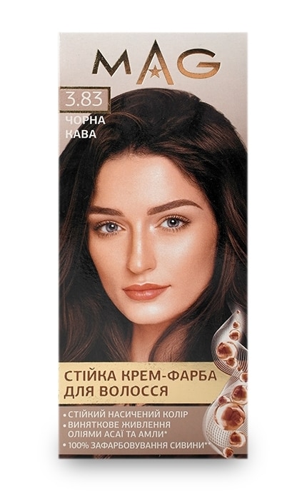 M.A.G.-Крем-краска для волос устойчивая M.A.G. оттенок 3.83 черный кофе 120 мл-4823001606165