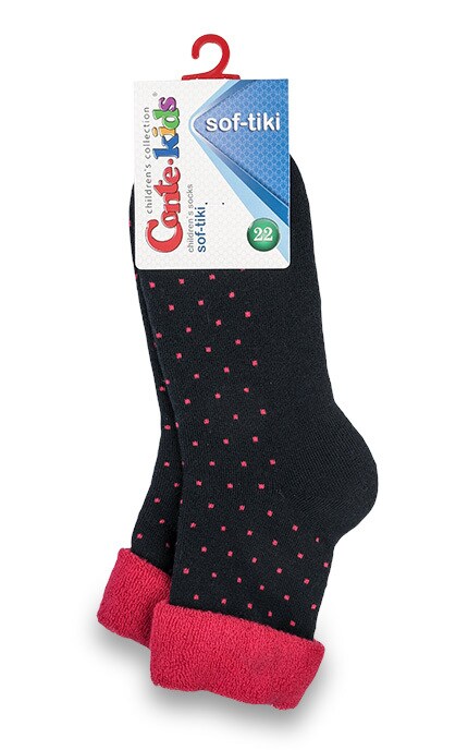 CONTE KIDS-Носки Conte-kids Sof-tiki темно-синие с малиновым детские размер 22-4810226159255