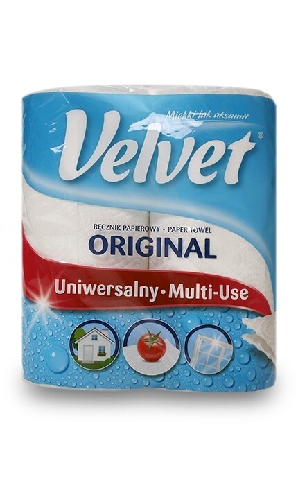 Полотенца бумажные Velvet двухслойные деликатные