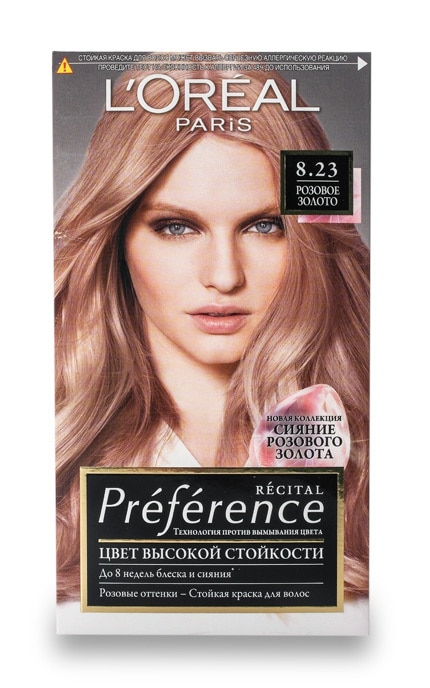 PREFERENCE-Фарба для волосся L’Oreal Paris Preference 8.23 рожеве золото 1 шт-3600523577705