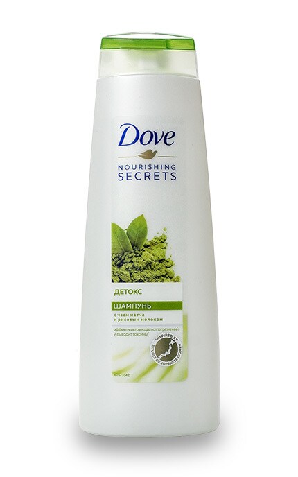 DOVE-Шампунь Dove Nourishing Secrets Детокс с чаем матча и рисовым молоком-8714100757086