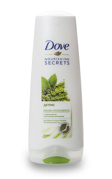 DOVE-Бальзам-ополаскиватель Dove Nourishing Secrets Детокс с чаем матча и рисовим молоком -8714100757307