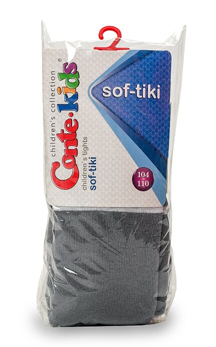 CONTE KIDS-Колготки детские Conte-kids Soft-tiki темно-серые (р. 104-110)-4810226184318