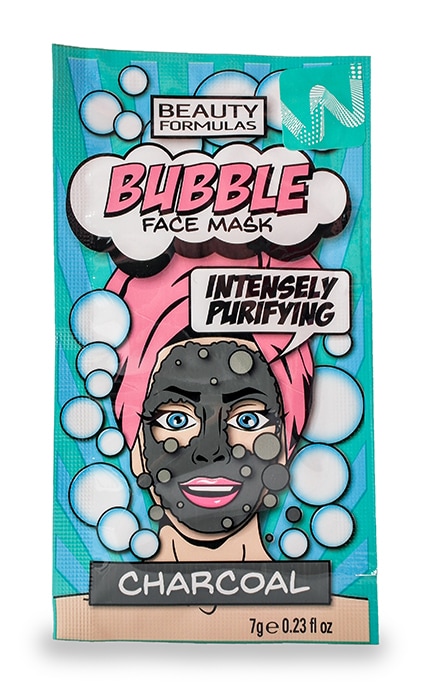 BEAUTY FORMULAS-Маска для лица Beauty Formulas Charcoal пузырьковая-5012251013031