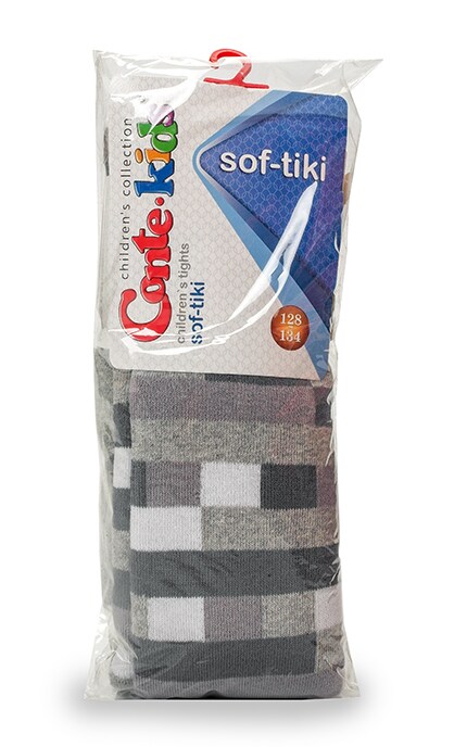 CONTE KIDS-Колготки детские Conte-kids Soft-tiki серые (р. 128-134)-4810226184479