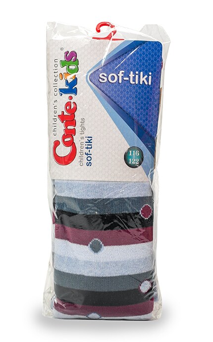 CONTE KIDS-Колготки детские Conte-kids Soft-tiki светло-голубые (р. 116-122)-4810226184448
