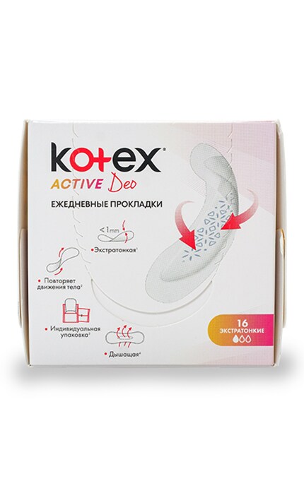 KOTEX-Щоденні прокладки Kotex Active Deo Екстра тонкі-5029053547879