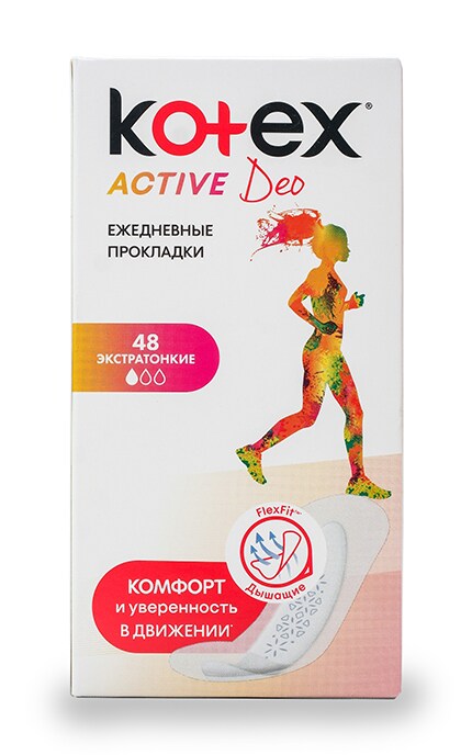 KOTEX-Щоденні прокладки Kotex Active Deo Екстра тонкі-5029053547886