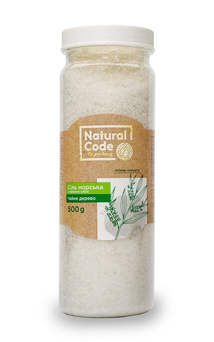 NATURAL CODE-Соль для ванн Natural Code с эфирным маслом чайного дерева-4823097601334