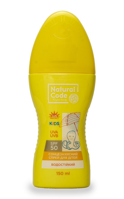 NATURAL CODE-Cпрей для шкіри Natural Code Сонцезахисний Для дітей SPF50 -4820160038332