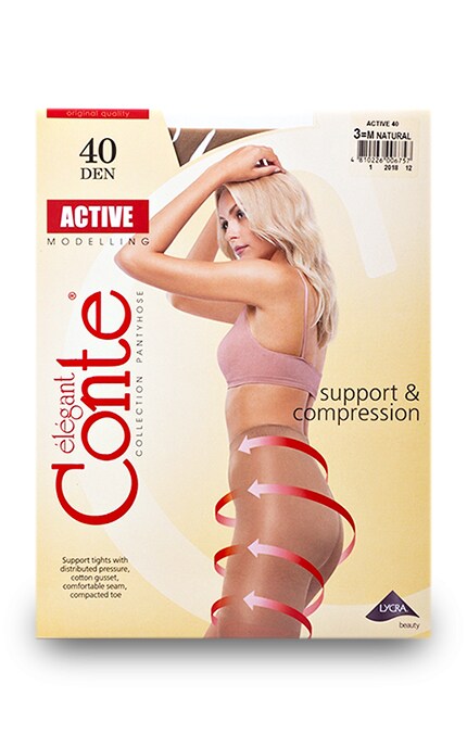CONTE-Колготки Conte Active Natural 40 den 3 размер-4810226006757
